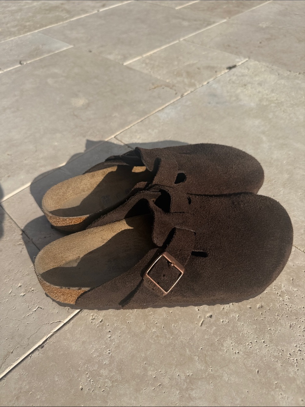 Boston Birkenstock brown suede